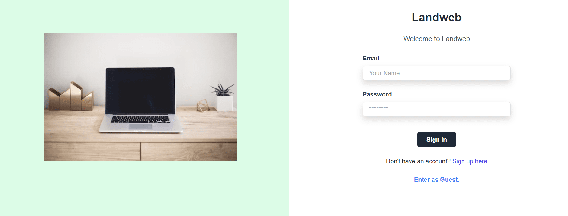 Landweb screenshot 2